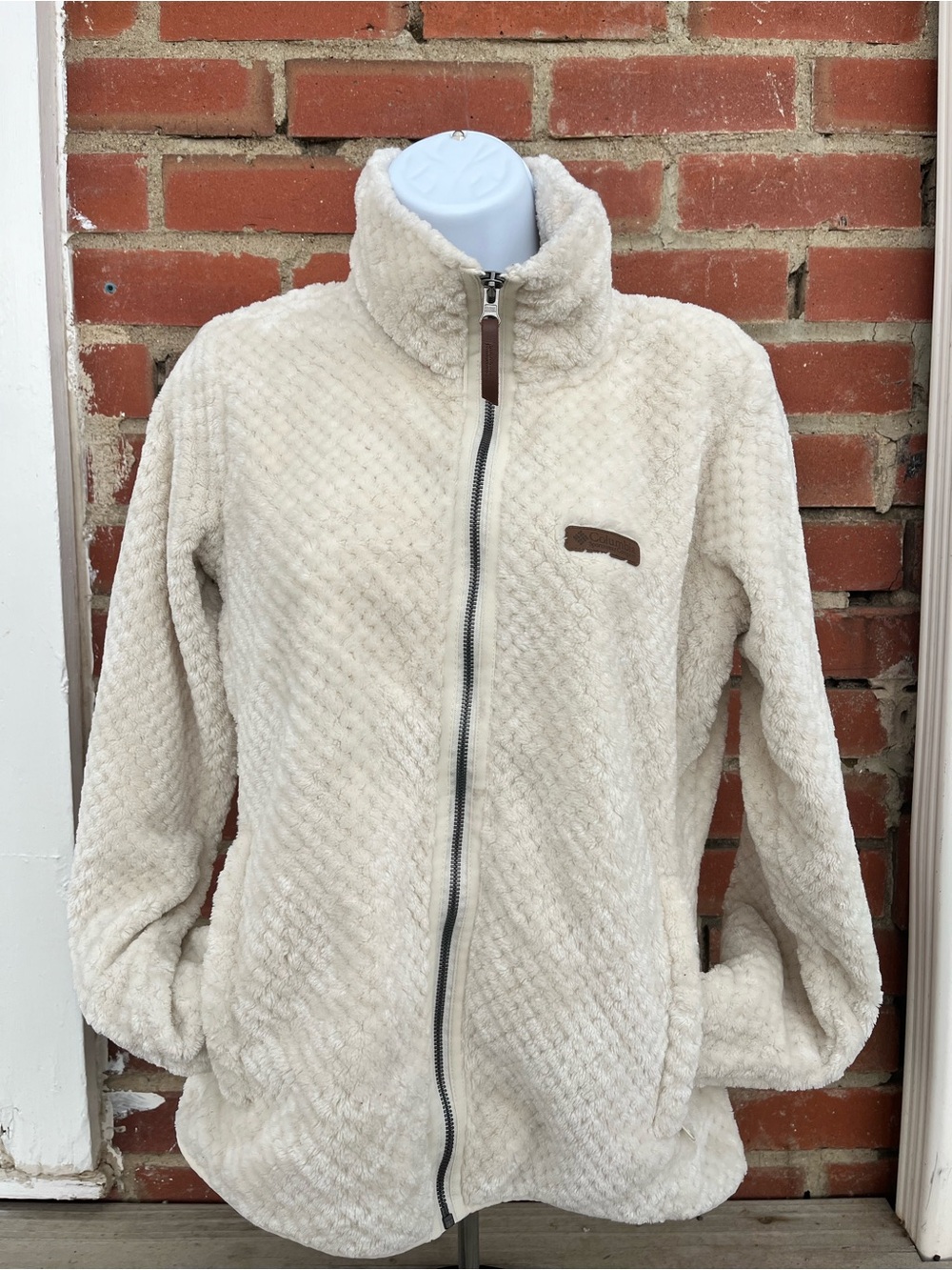 Women's Columbia Fireside II Cream Zip-Up Fleece Jacket